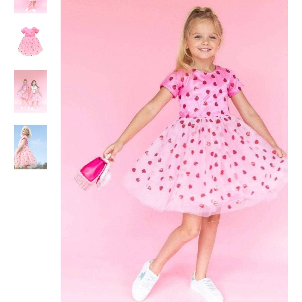 Lola + The Boys Pink Strawberry Dress